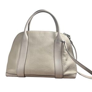 COACH BLEECKER Preston Ivory Pebble Grain Leather Satchel Handbag 30144